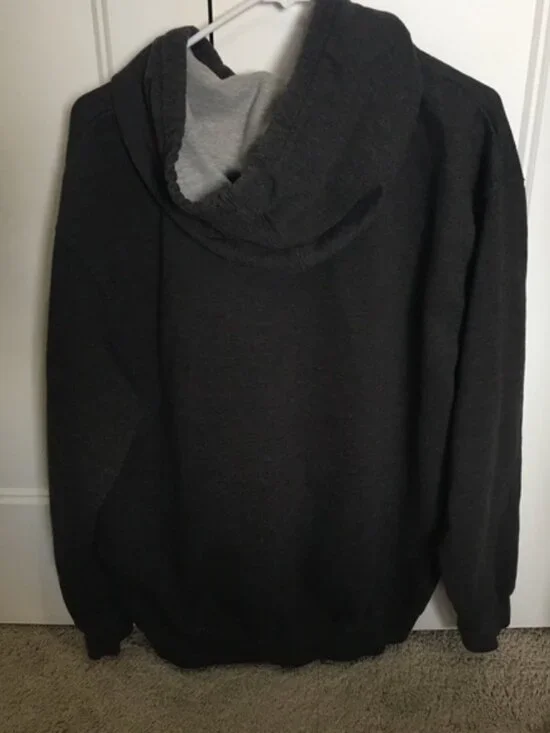 Men’s Dark Charcoal Full Zip Hoodie Sweatshirt men’s XL - US Polo Assn - Picture 3 of 7